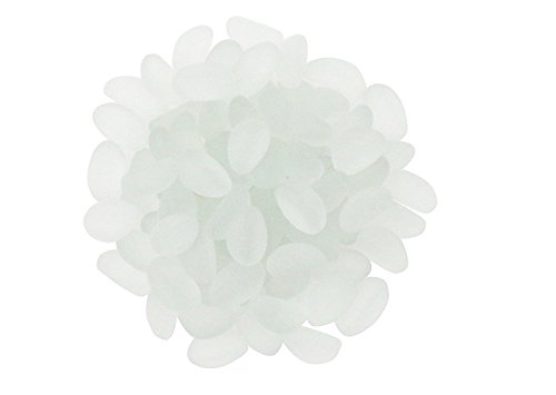 SumDirect Tumbled Matte Beach Sea Glass Beads for Aquarium,Crafts ,Decor and Etc (Matte, White)