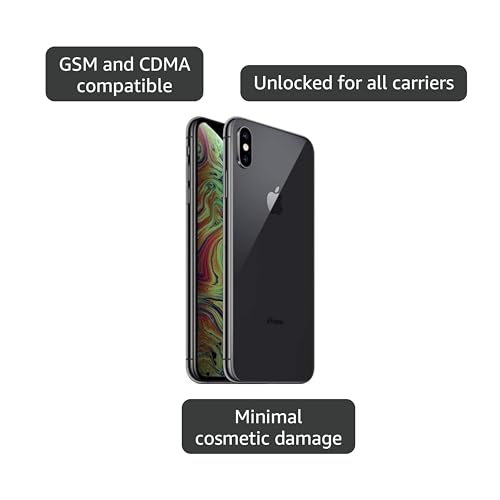 Apple iPhone XS Max, 64GB, Space Gray - Fully Unlocked (Renewed)