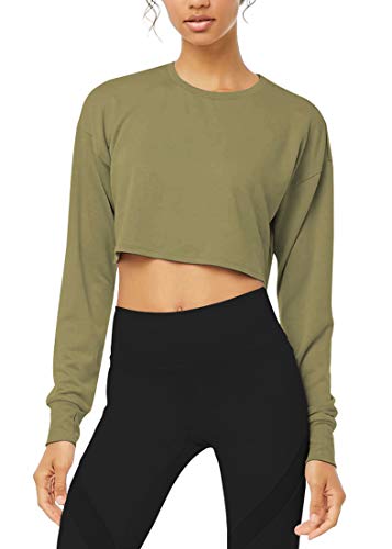 crop top long sleeve workout shirt