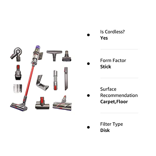 Dyson V11 Animal+ Cordless Red Wand Stick Vacuum Cleaner with 10 Tools