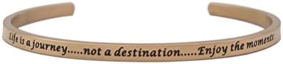 LFJ 'She Believed She Could So She Did' Stainless Steel Cuff Bangle Inspirational Bracelet for Her Friendship