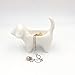 OYLZ Adorable Ceramic Dog Ring Holder Jewelry Trinket Holder Home Decoration