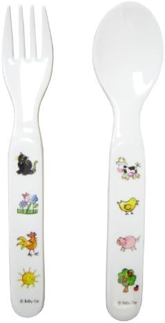 Baby Cie Farm Animals-Blue Fork & Spoon, Multicolor