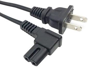 0.5M 1.5FT USA 2pin Male to 90 Degree Right Angled IEC 320 C7 Power Supply Cord Cable