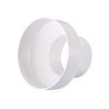 Hon&Guan Straight Duct Reducer and Increaser Adaptor Connector Inline Heating Cooling Ventilation Duct Fan 6" to 4" (150mm to 100mm)