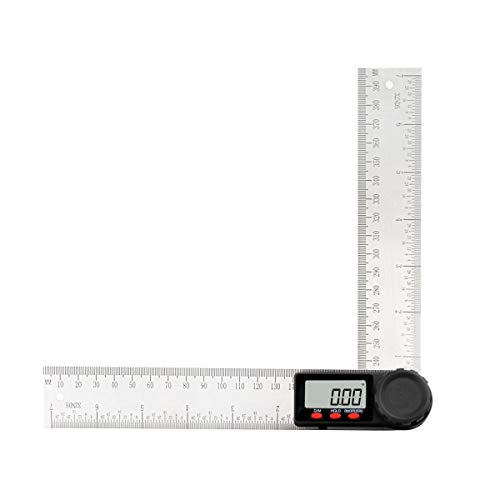 HANMATEK Digital Angle Finder Protractor with Zeroing and Locking Function, 7-Inch Stainless Steel Angle Finder Ruler, Digital LCD Display, for Woodworking, Construction, Repairing DP2