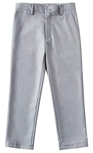 Boys Suits,Toddler Kids Boy Light Gray Suit Tuxedo Outfit Vest and Pants Set Size 4T