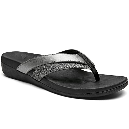 MEGNYA Walking Sandals for Women with Arch Support, Orthotic Flip Flops