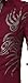 Jeansian Men's Slim Fit Long Sleeves Casual Shirts Z001 Red M