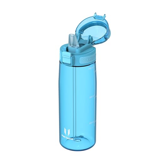 Super Sparrow 水筒 750ml 米国Tritan製 ストロー付き BPAフリー 漏れ防止 ウォーターボトル