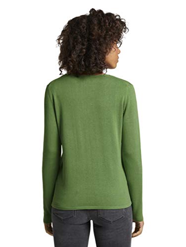 TOM-TAILOR-Damen-Pullover-Strickjacken-Pullover-mit-V-Ausschnitt
