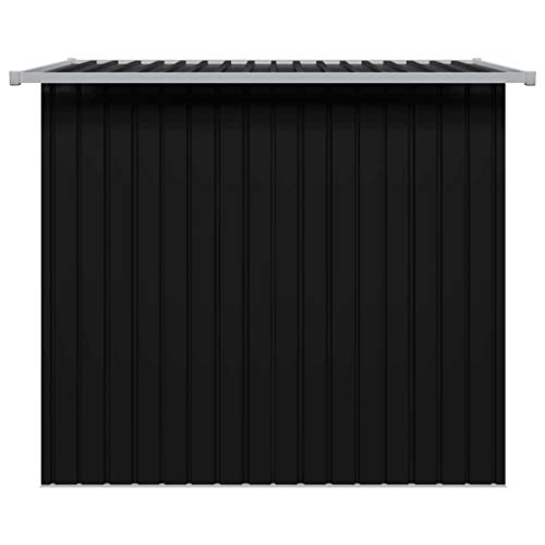 Festnight Gartenschuppen Anthrazit Metall Werkzeugschuppen Geräteschuppen Gartenhaus Metallgerätehaus – Bild 7