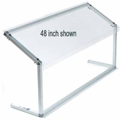 Carlisle 927207 Acrylic Adjustable Single-Sided Sneeze Guard with Aluminum Frame, 73.62 x 12.44", Clear