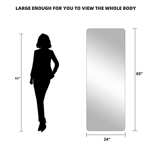 LAIYA 65”X24” Aluminum Floor Full Length Mirror Body Standing Large Tall Mirror Leaning Dressing