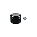 Houseables Black Jar Container, 4 Ounce, 120 Milliliter Gram Capacity, 24 pcs, Plastic, BPA-Free, High Quality w/ Removable Inner Liners and Dome Lids for Cosmetic Samples, Cream, Lotion (24 PCS)