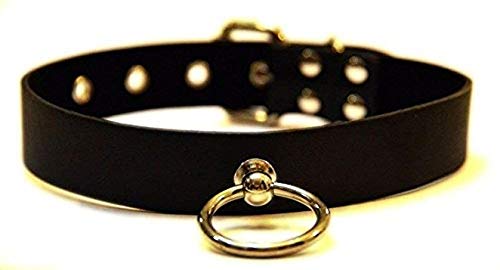 BDSM Collar Genuine Leather Choker with Chain Leash Necklace for Women Men | Emo Gothic Clothing | Sexy Adult Locking Sex Toys