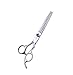 Purple Dragon Professional 7/8.0 inch Flexible Lacquer Black Handle Pet Grooming Hair Cutting Scissor and Dog Chunker Shear - Japan 440C Stainless Steel Perfect for Pet Groomer (A-Chunker-7.0)