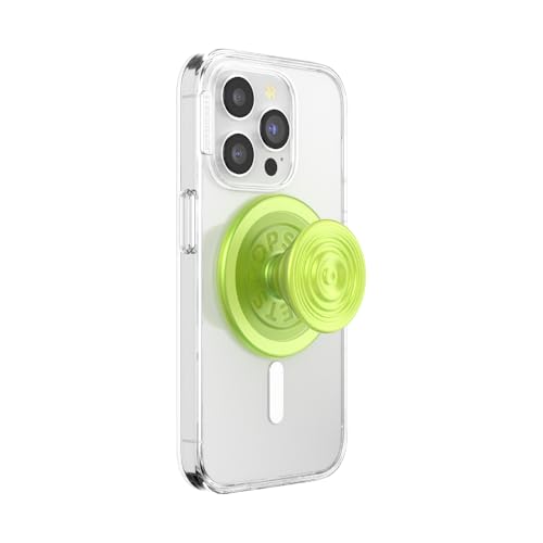 PopSockets Phone Grip for MagSafe with Kickstand, Magnetic Stand, Swappable Top, Secure Hold for iPhone MagSafe Cases, Phone & Tablet Grip - Ripple Ir