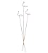 Set of 3, 16" Copper Amaryllis Stakes
