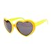 Meyison Fashion Large Women Lady Girl Oversized Heart Shaped Retro Sunglasses Cute Love Eyewear (yellow)