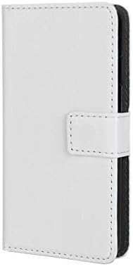 For BLU Vivo AIR Luxury Flip Wallet Folio Leather Case Cover Stand (White)