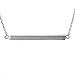 Spinningdaisy Handcrafted Brushed Metal Abstract Bar Necklace Silver