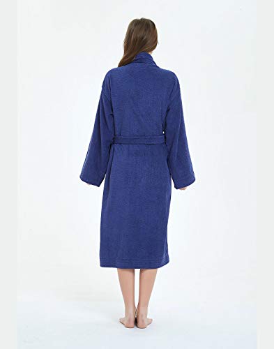 image for MARQUESS   100% Cotton Terry Bath Robe,Men and Women, Soft & Warm Flee