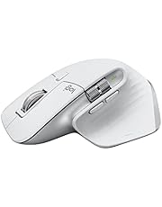 Logitech MX Master 3S - Wireless Performance Mouse with Ultra-fast Scrolling, Ergo, 8K DPI, Track on Glass, Quiet Clicks, USB-C, Bluetooth, Windows, Linux, Chrome - Pale Grey