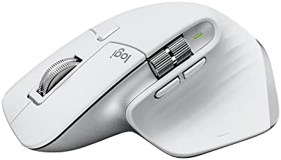 Logitech MX Master 3S Wireless Mouse Standard Edition with Logi Bolt USB Receiver, Ultra-fast Scrolling, Ergo, 8K DPI, Track on Glass, Quiet Clicks, USB-C, Bluetooth, Windows, Linux, Chrome- Pale Grey