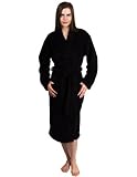 TowelSelections Plush Spa Robe Soft Fleece Kimono Bathrobe Made in Turkey