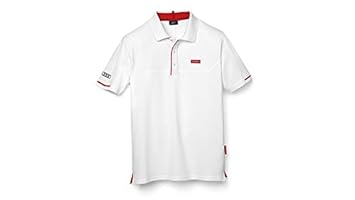 Audi 3131501202 Herren Polo-Shirt Sport, klein, weiß