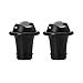 OXO SteeL Vacuum Wine Saver and Preserver Replacement Stoppers, 2 Count,Black