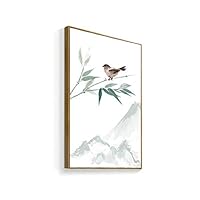 Framed Canvas Home Artwork Decoration Antique Plant Canvas Wall Art for Living Room, Bedroom - 16x24 inches