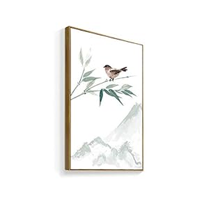 Framed Canvas Home Artwork Decoration Antique Plant Canvas Wall Art for Living Room, Bedroom - 16x24 inches