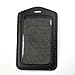 KLOUD City 10 pcs Vertical Style Black Leather Business ID Badge Card Holder with Slot & Chain Holes