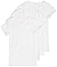 4 Pack Zenana Women's Basic V-Neck T-Shirts, White, White, White, White, Large