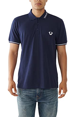 True Religion Men's Branded Collar SS Polo, Ace, M on Galleon