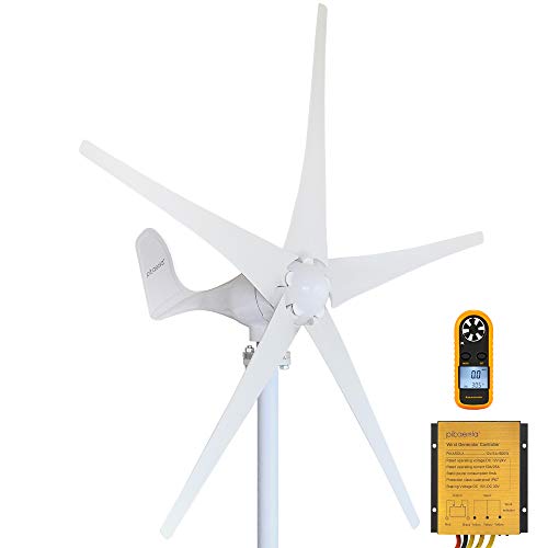 Pikasola Wind Turbine Generator Kit 400W 12V with 5 Blade, Wind Generator Kit with Charge