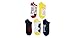 Disney Women's Beauty and The Beast 5 Pack No Show Socks, White Assorted, 9-11