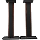 Edifier S2000MKIII Floor Speaker Stands, Heavy Duty 25.7 Inch Hollowed Speakers Stand, Floorstanding Wood Grain for Home Thea