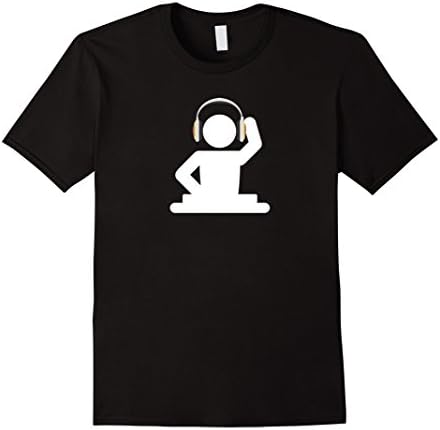 Men's DJ Turntable Shirt - DJ Vinyl Music Mixer T-Shirt Large Black