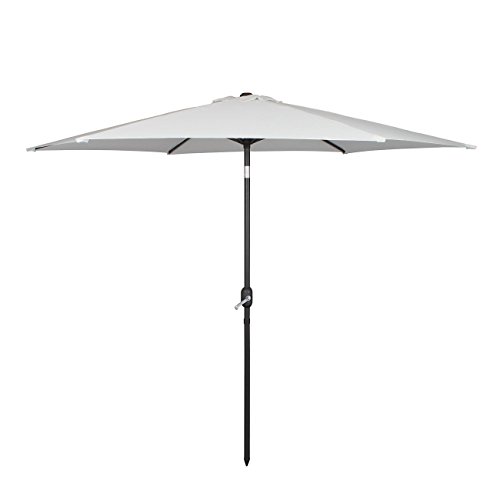 Sekey® Sonnenschirm Ø 300 cm Alu-Ampelschirm Marktschirm Gartenschirm Terrassenschirm Weiß UV50+ – Bild 3