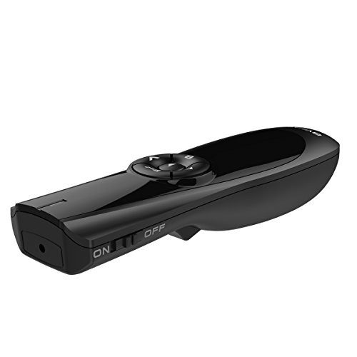 Wireless Presenter, BYEASY RF 2.4GHz Wireless Presenter Remote Presentation USB Control PowerPoint PPT Clicker with Two AAA Battery Included - Black
