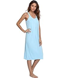 NEIWAI Vestido de noche sin mangas de bambú Viscose para mujer