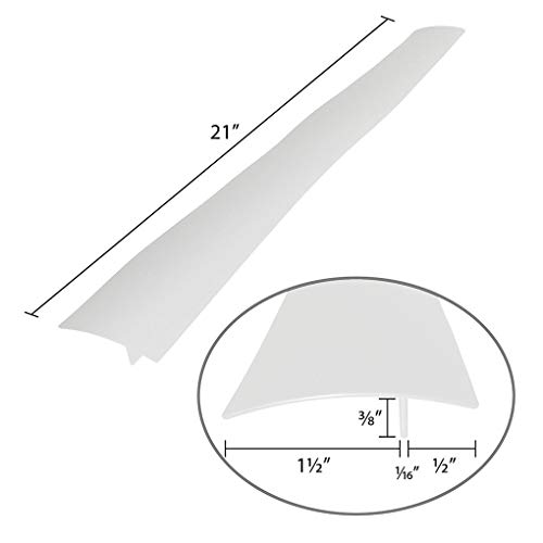 Silicone Kitchen Stove Counter Gap Cover Long & Wide Gap Filler (2 Pack) Seals Spills Between Counters, Stovetops, Washing Machines, Oven, Washer, Dryer | Heat-Resistant and Easy Clean (White)