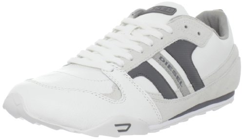 Diesel Men's Gunner Fashion Sneaker,White/Charcoal Grey,13 M US