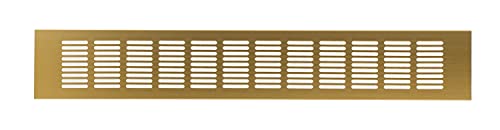 Aluminium 500x80mm Vent Grill/Cover - Gold 20x3 inch Air Grate Plinth - Worktop Heat - Kitchen Worktop