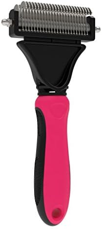My Pet Barn Dematting Comb, 2 Sided Professional Grooming Rake &amp; Brush. Premium Pet Care for Small or Big and Short or Long Hair Dogs. Ergonomic Handle for Relaxed, Comfortable Grip.