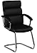HON Traction Guest Chair with SofThread Leather, in Black (HVL102)