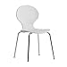 Novogratz Shell Bentwood Modern Round Chairs, White, Set of 2